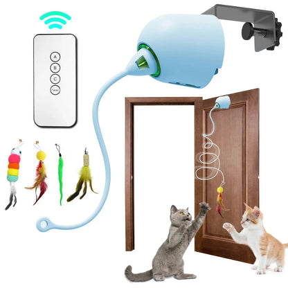 INKZOO Cat Toys, Interactive Cat Toys for Indoor Cats,  Smart Interactive Kitten Toy, Automatic 7 Holes Mice Whack-A-Mole Brinira