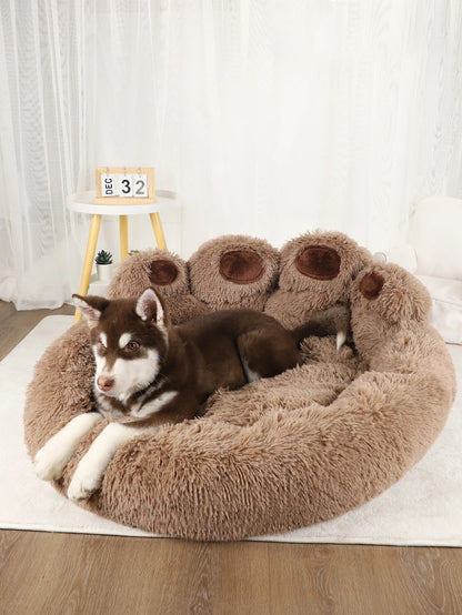 Fluffy Dog Bed Winter Plush Kennel Accessories Pet Products Large Dogs Beds Bedding Sofa Basket Small Mat Cats Big Cushion Puppy Brinira