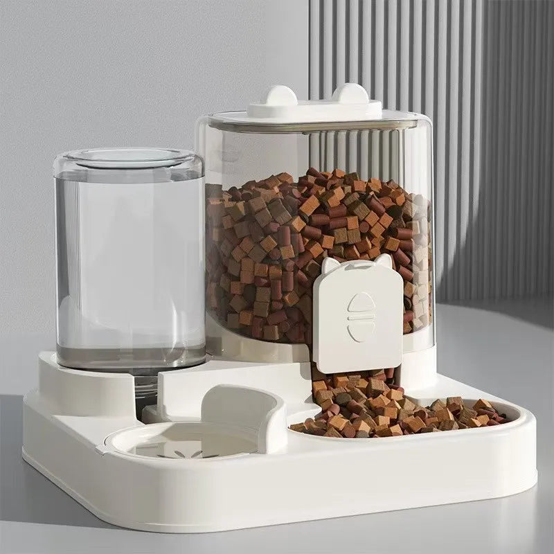 Automatic Feeder Dog Cat Food Bowl With Water Fountain Large Capacity Pet Food Storage Dispenser Container Puppy Pet Accessories Brinira