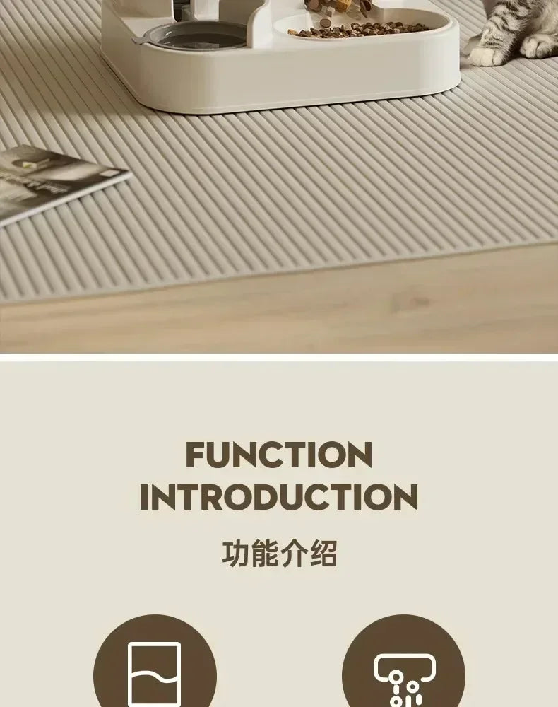 Automatic Feeder Dog Cat Food Bowl With Water Fountain Large Capacity Pet Food Storage Dispenser Container Puppy Pet Accessories Brinira