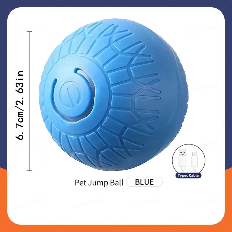 Smart Dog Toy Ball Automatic Interactive Pet Electronic Rolling USB Rechargeable Moving Bouncing for Puppy to Large dog Chew Toy Brinira