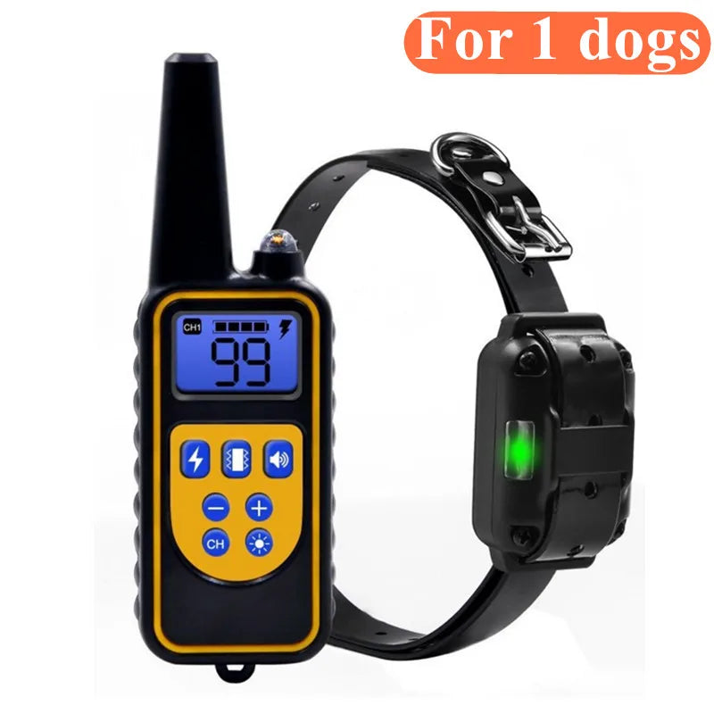 800m Digital Dog Training Collar Waterproof Rechargeable Remote Control Pet with LCD Display for All Size Shock Vibration Sound Brinira