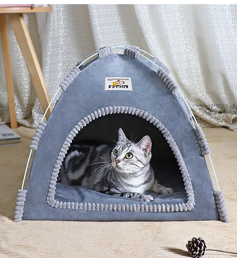 Foldable Cat House Pet Tent Four Seasons Universal Cat and Dog Pet Nest Summer Cool Mat Outdoor Portable Foldable Breathable Brinira