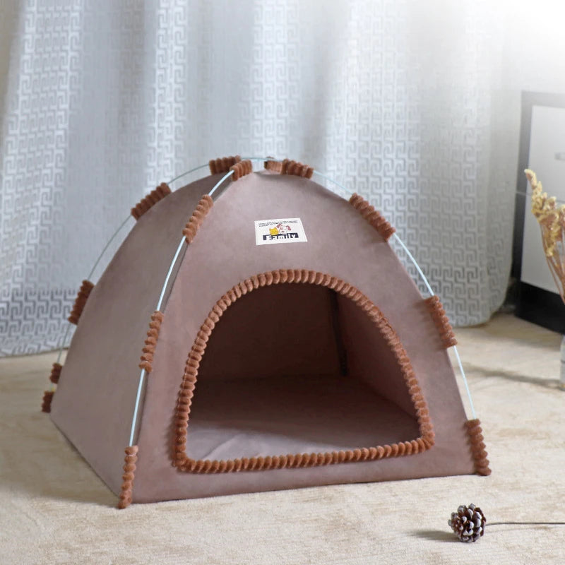 Foldable Cat House Pet Tent Four Seasons Universal Cat and Dog Pet Nest Summer Cool Mat Outdoor Portable Foldable Breathable Brinira