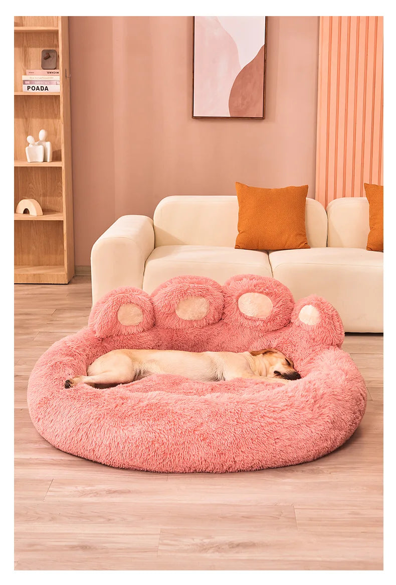 Fluffy Dog Bed Winter Plush Kennel Accessories Pet Products Large Dogs Beds Bedding Sofa Basket Small Mat Cats Big Cushion Puppy Brinira