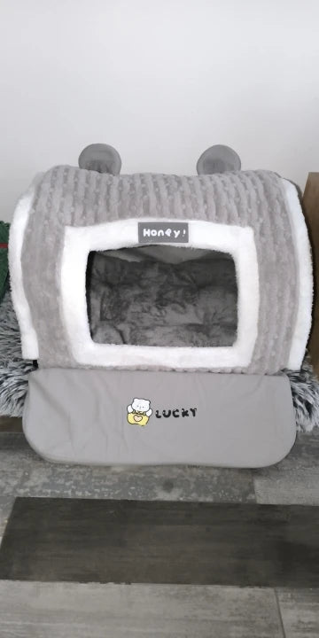 winter Dog Kennel Warm Dog House Mat Detachable Washable Dogs Bed Nest Deep Sleep Tent for Medium Large Dogs House dog Supplies Brinira