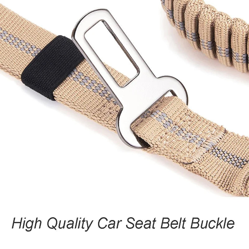 Reflective Shock Absorbing Pet Leashes with Car Seatbelt for Large Dogs Heavy Duty Tactical Bungee Dog Leash No Pull Dog Leash Brinira