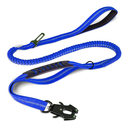 Reflective Shock Absorbing Pet Leashes with Car Seatbelt for Large Dogs Heavy Duty Tactical Bungee Dog Leash No Pull Dog Leash Brinira