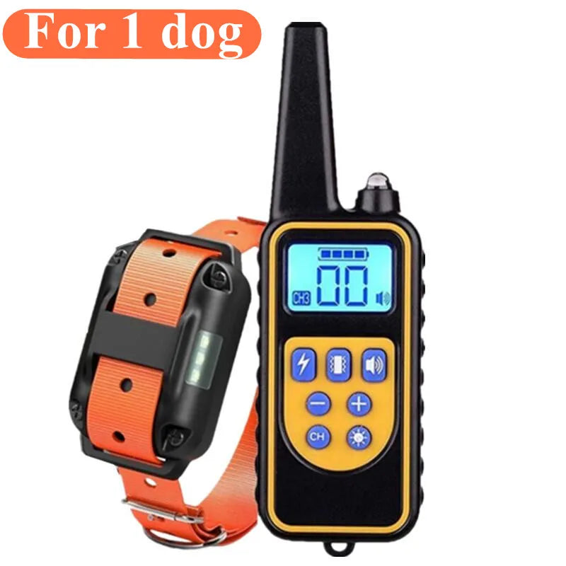 800m Digital Dog Training Collar Waterproof Rechargeable Remote Control Pet with LCD Display for All Size Shock Vibration Sound Brinira